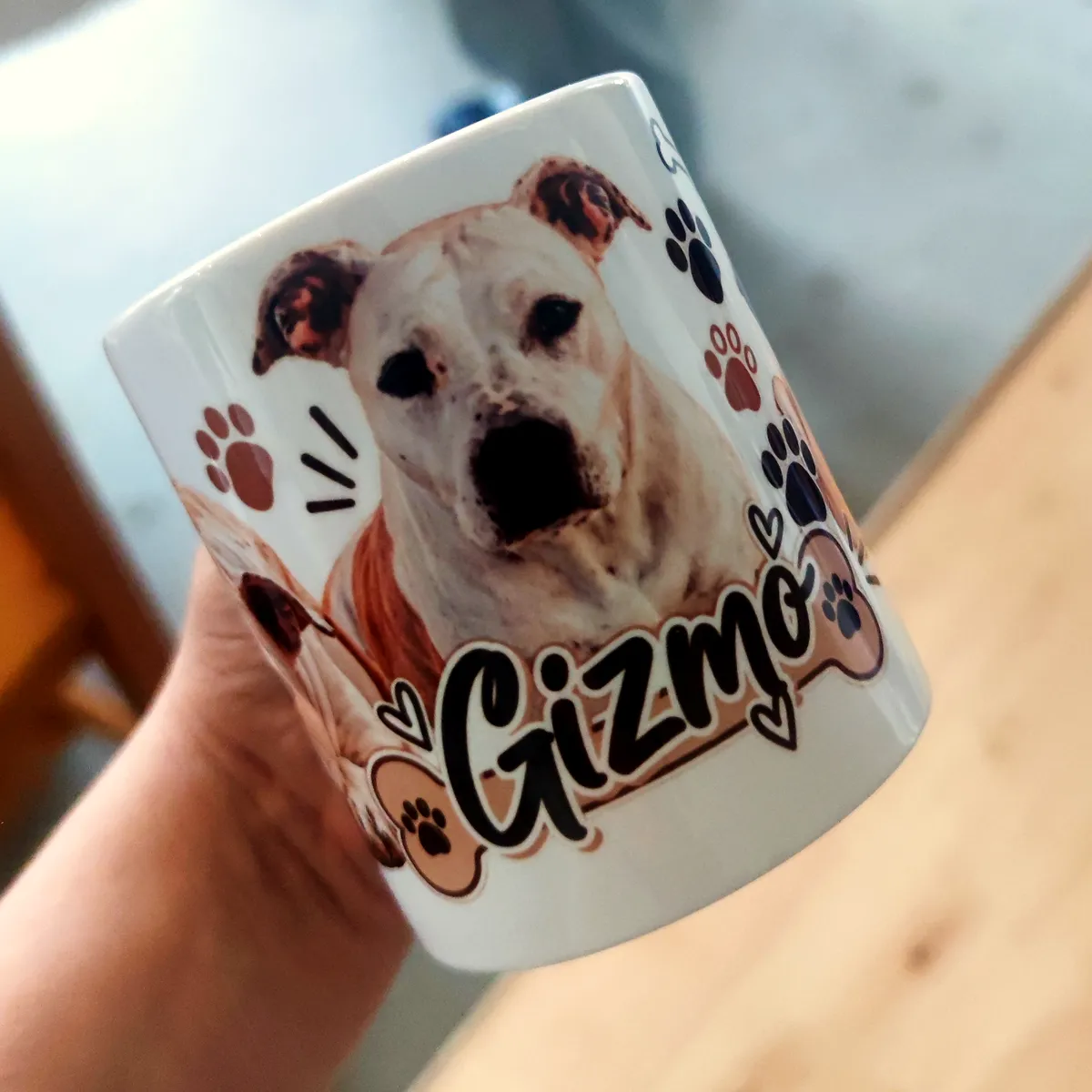 Taza sublimada con la foto del perro Gizmo